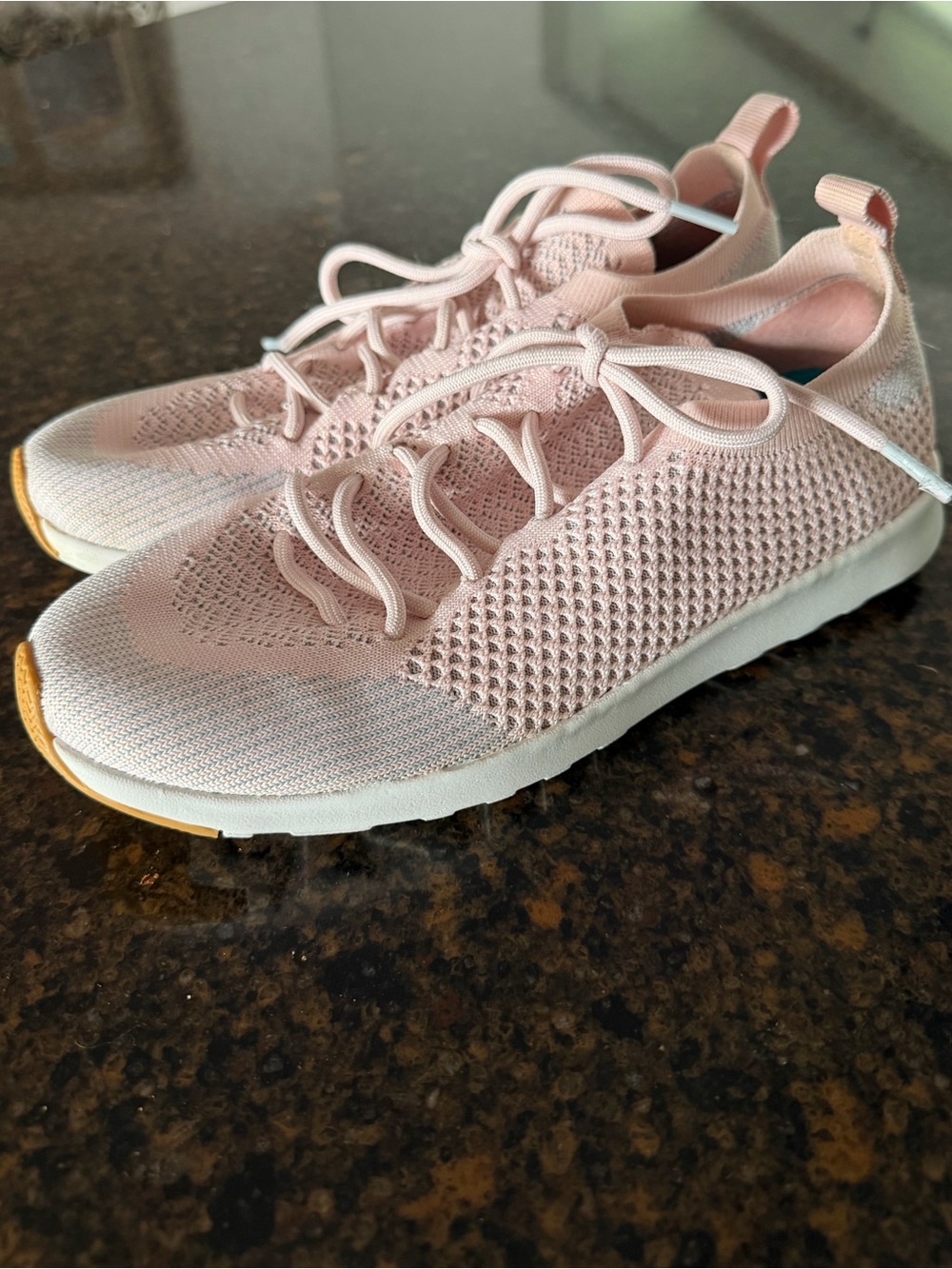 Light Pink Knit Sneakers